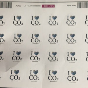 I Love CO2 Sticker Sheet - 24/Sheet