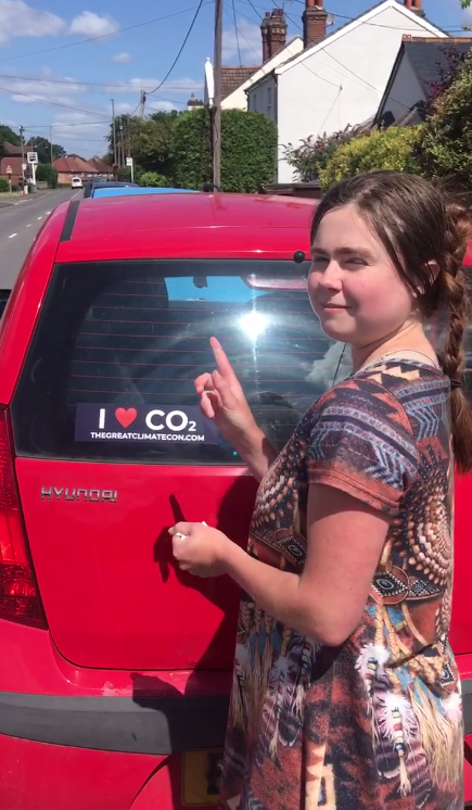 I Love CO2 Bumper Sticker - Image 5